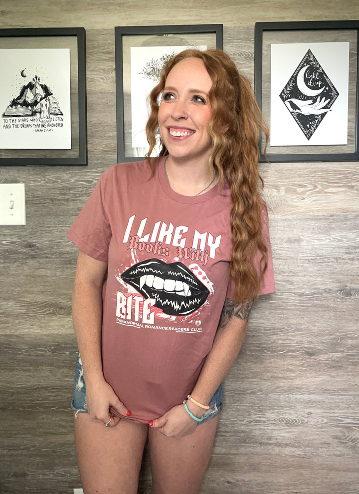 I Like My Books With Bite Unisex T-Shirt