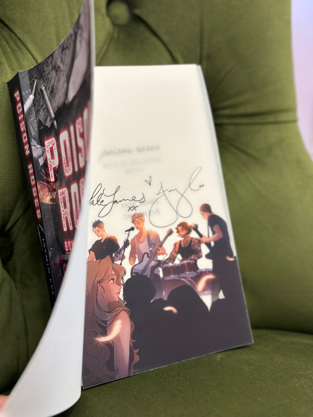Jaymin Eve &amp;amp; Tate James- Bellerose Novel Note-Impresión de superposición firmada digitalmente